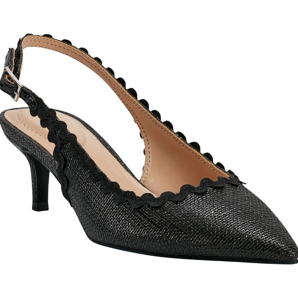 New Gorgeous Women's Bandolino Slingback Textured Pointed Toe Heels, Size 9